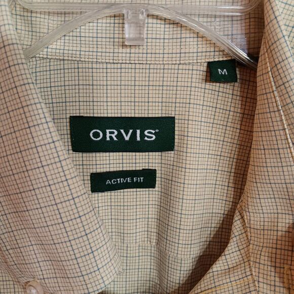 ORVIS Active Fit MEN'S Longsleeve Polyester Blend Shirt - Size Medium‎ - Picture 1 of 7